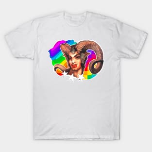 Satiro LGBT Gay Faun Rainbow T-Shirt